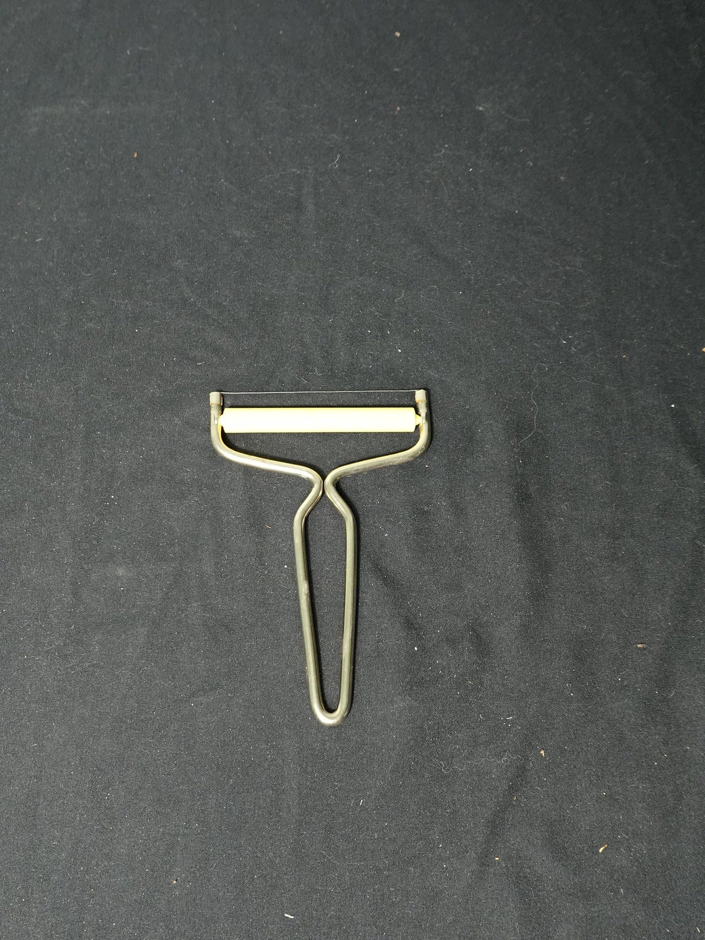 Vintage Metal Cheese Cutter with Yellow Handle