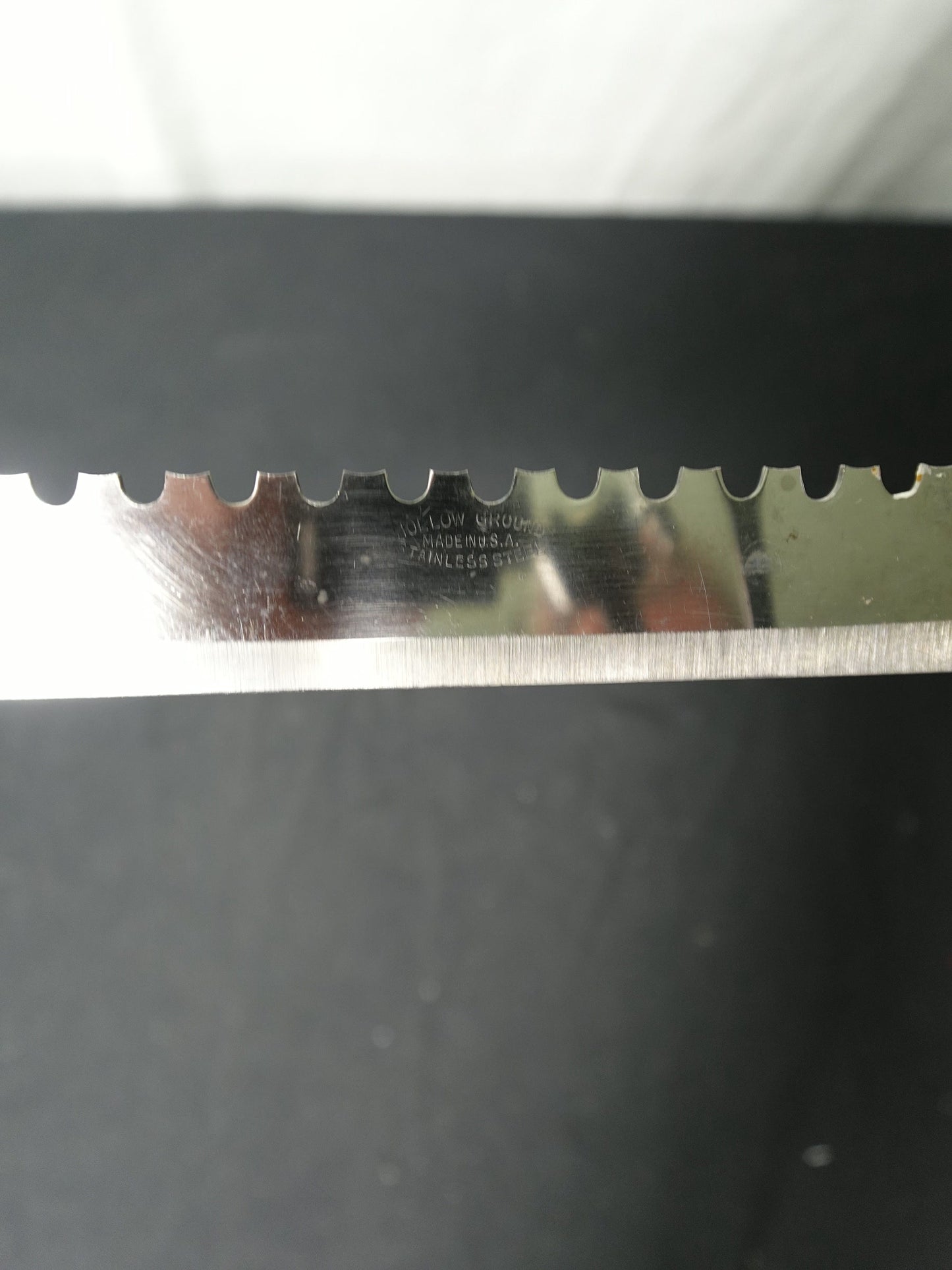 Hollow Ground Stainless Steel Bread Knife Made in USA