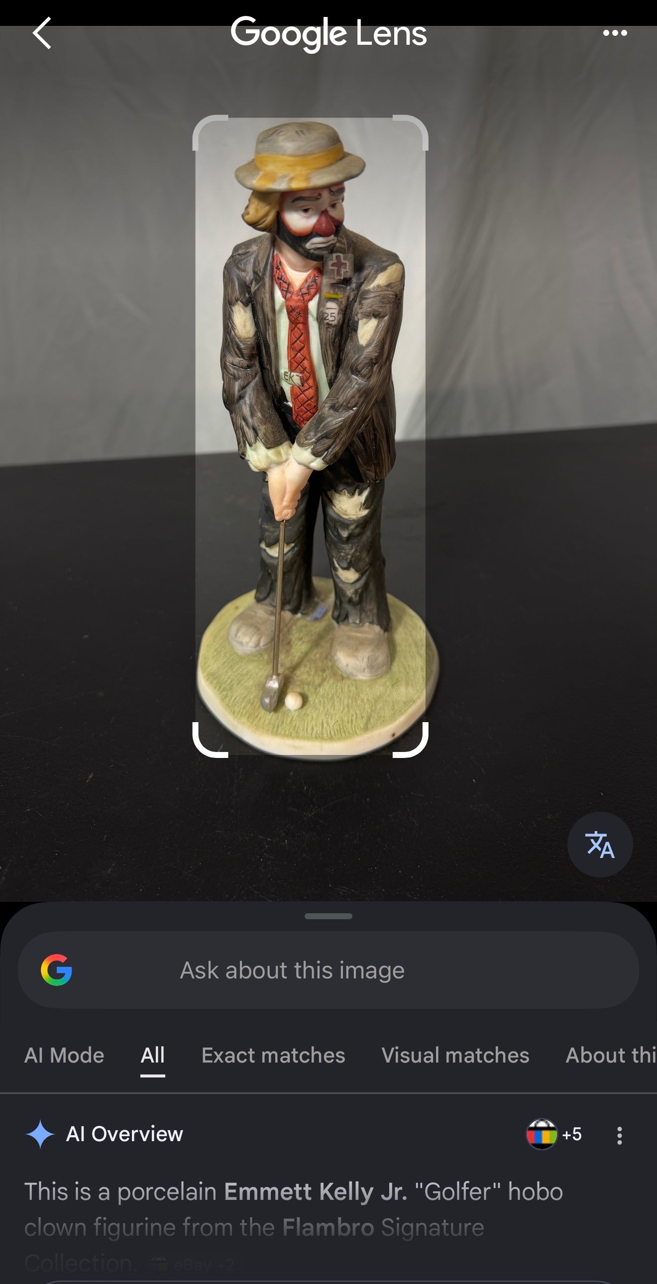 Emmett Kelly Jr. Golfer Hobo Clown Figurine Flambro Collection - photo 6