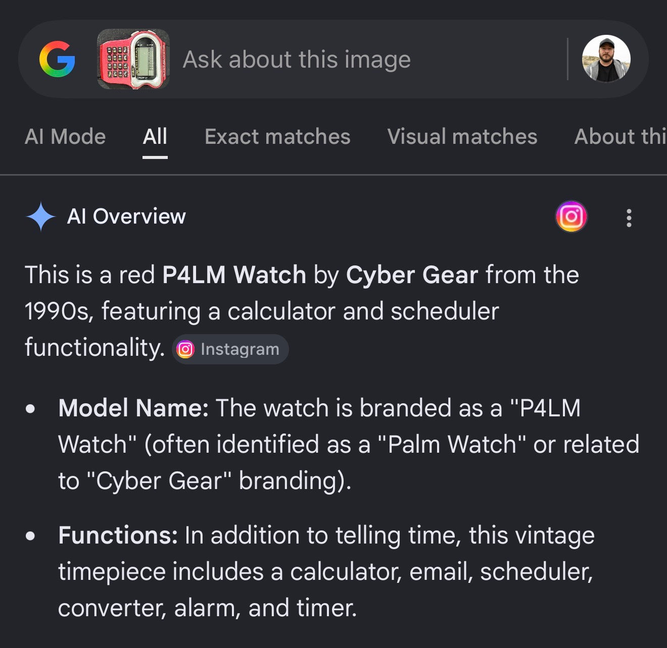 Cyber Gear P4LM Watch Red Vintage Calculator Scheduler - photo 3