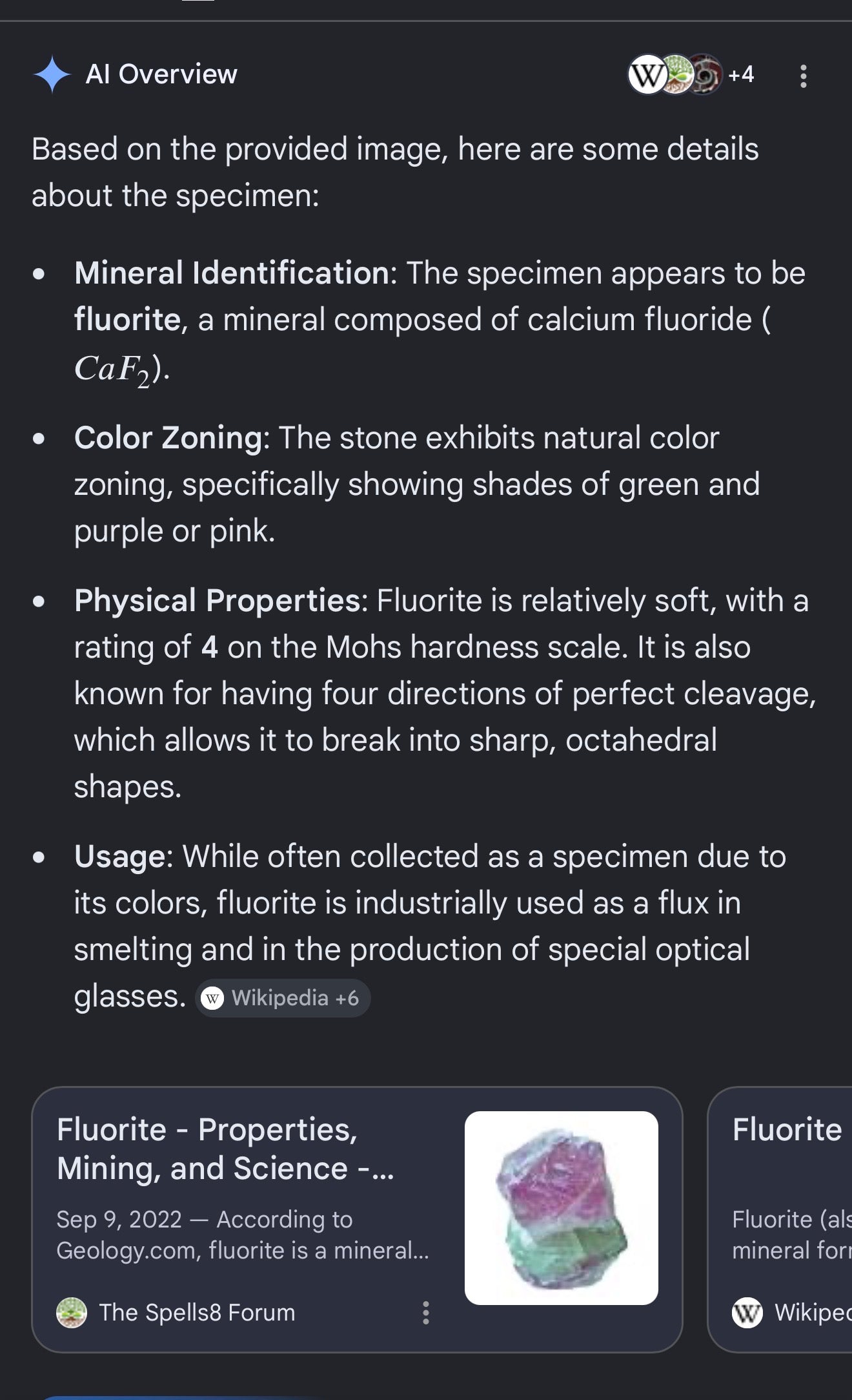 Fluorite Mineral Specimen with Color Zoning - photo 7