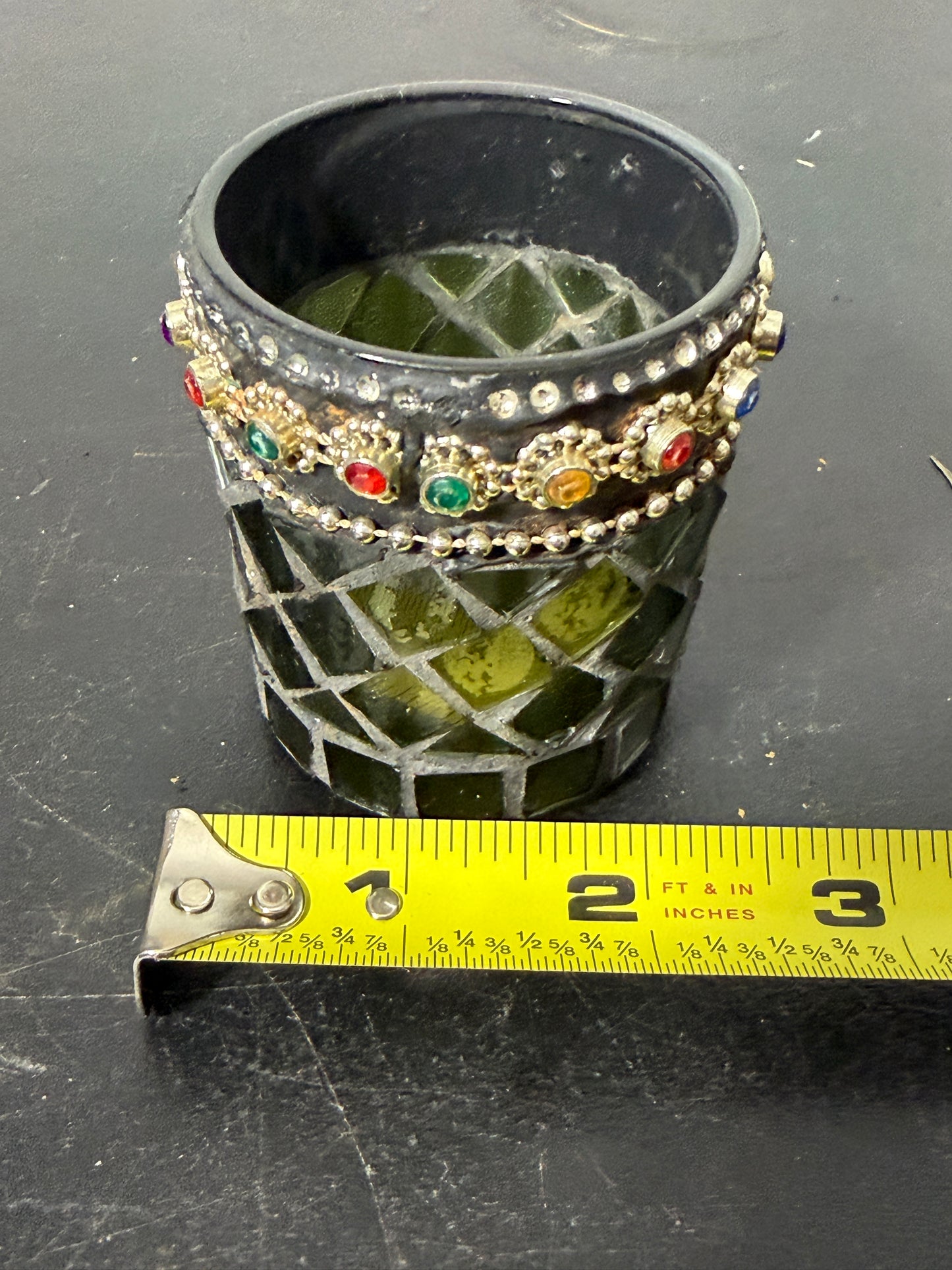 Decorative Glass Holder with Gemstone Accents - photo 7