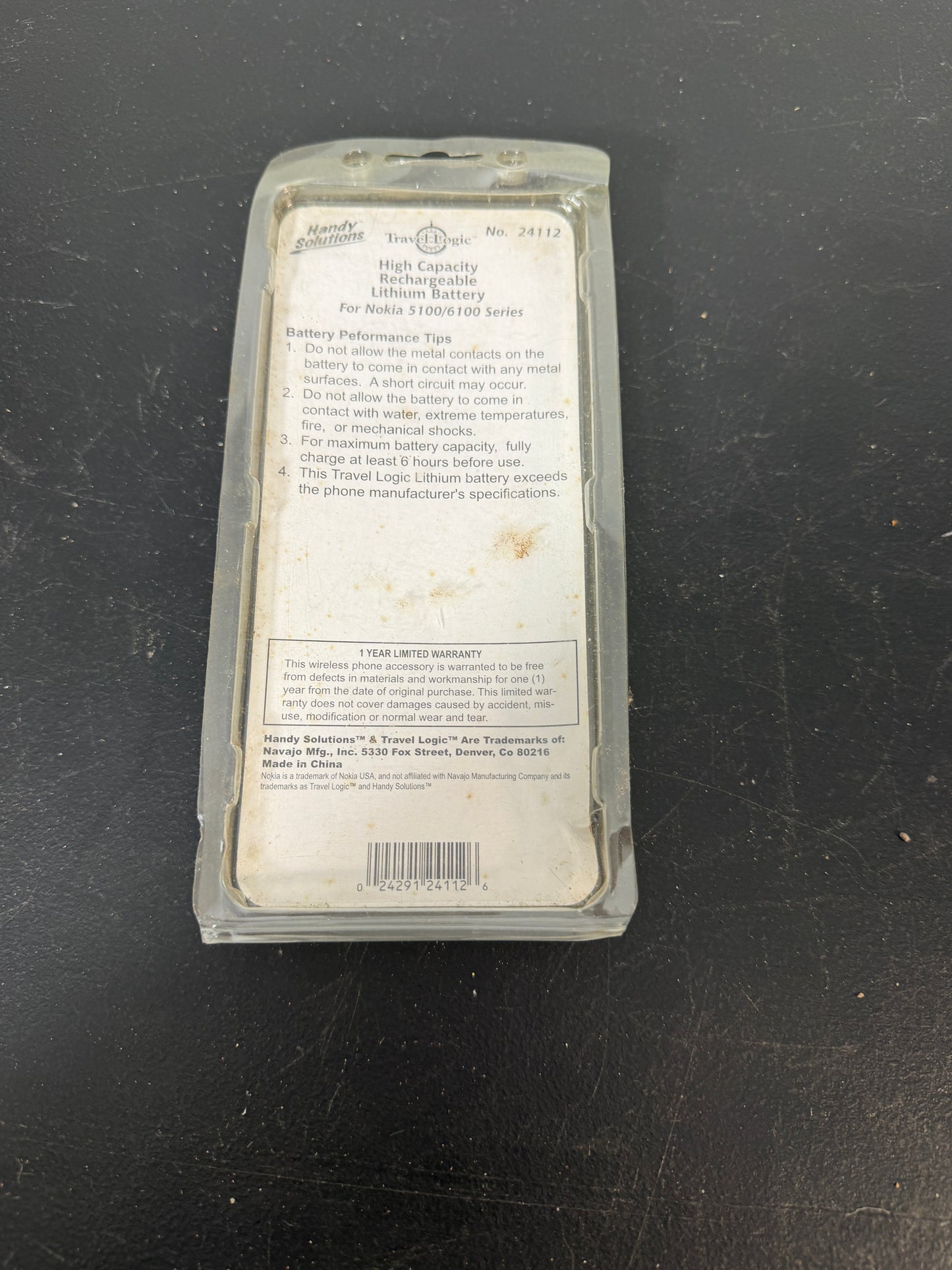 Travel Logic High Capacity Rechargeable Lithium Battery for Nokia 5100/6100 Series - photo 2