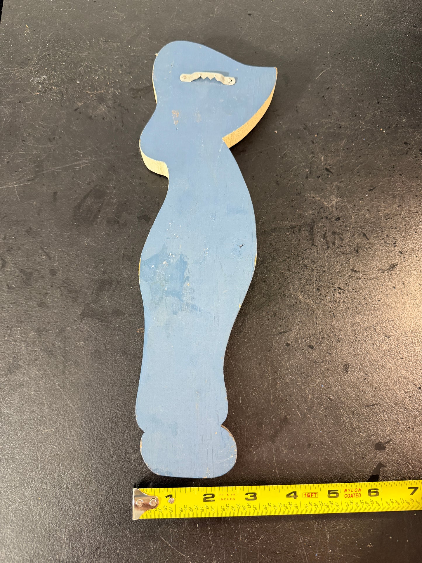 Wooden Girl Figure with Hat and Overalls - photo 4