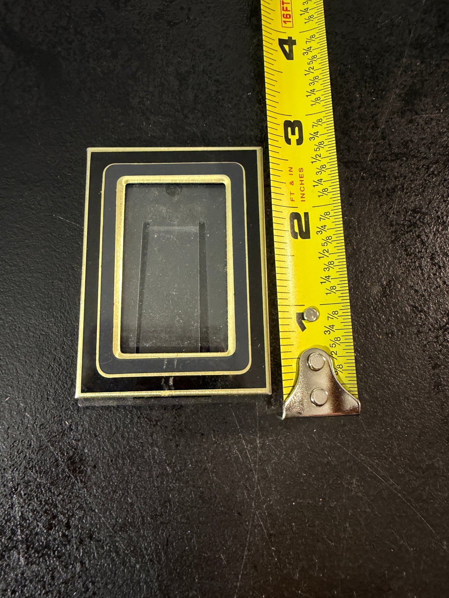 Miniature Black and Gold Picture Frame Brass - photo 4