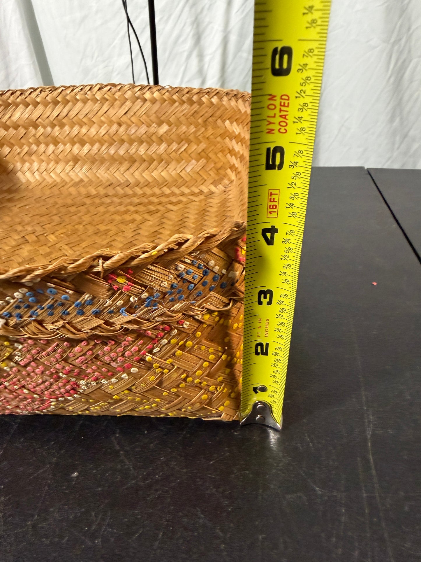 Woven Decorative Basket with Colorful Design - photo 6