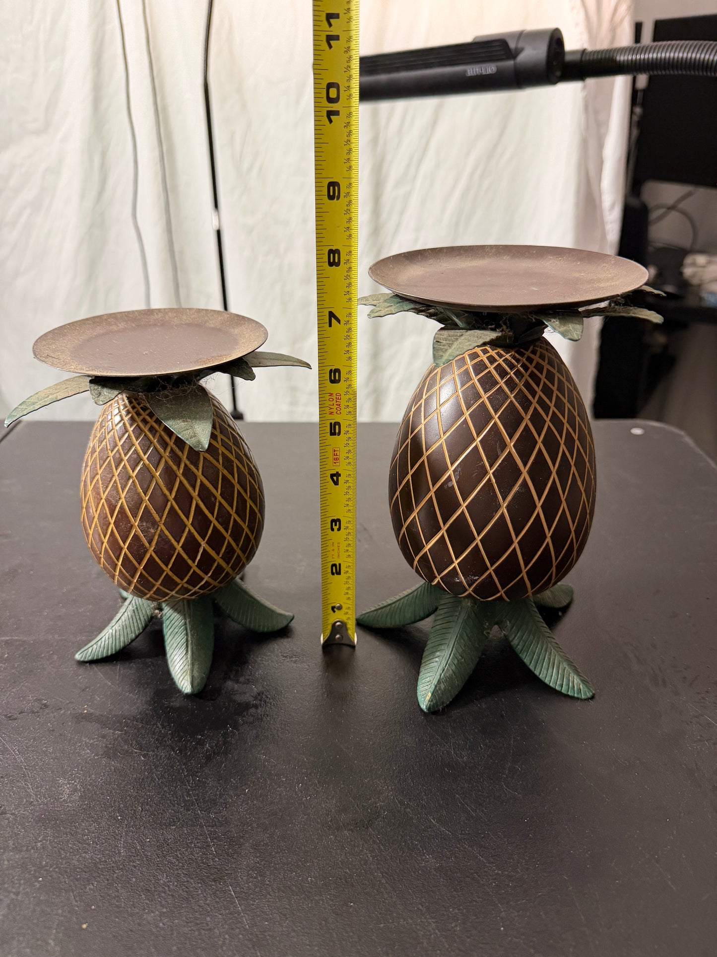 Pineapple Candle Holders Set of 2 Metal - MDP-00495