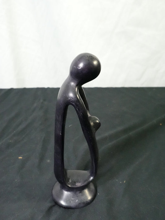 Hand Carved Soapstone Mother and Child Sculpture