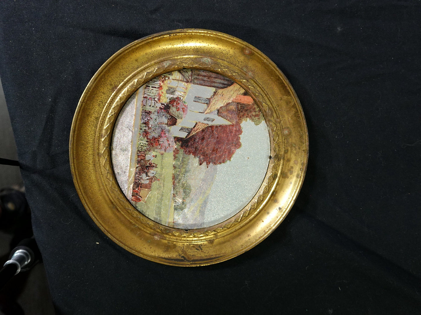 Vintage Solid Brass Wall Hanging Plate Foil Art Made in England