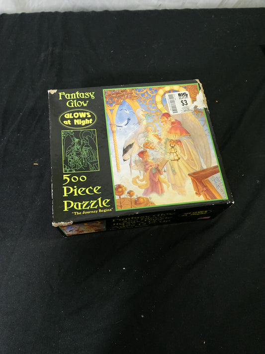 Vintage E&L Corp Fantasy Glow 500-Piece Cardboard Jigsaw Puzzle Made in the USA