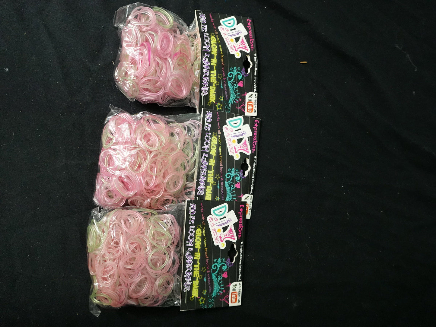 Expressions DIY Glow in the Dark Loom Rubber Bands 300 Count