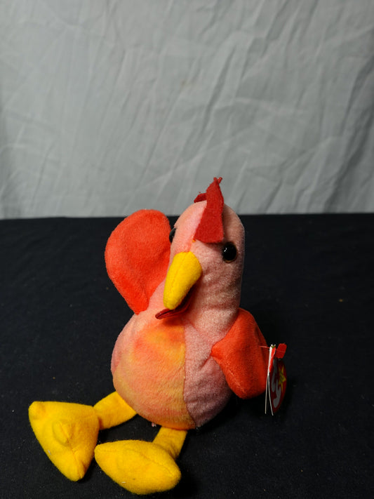 Ty Beanie Baby Strut Rooster Plush Toy