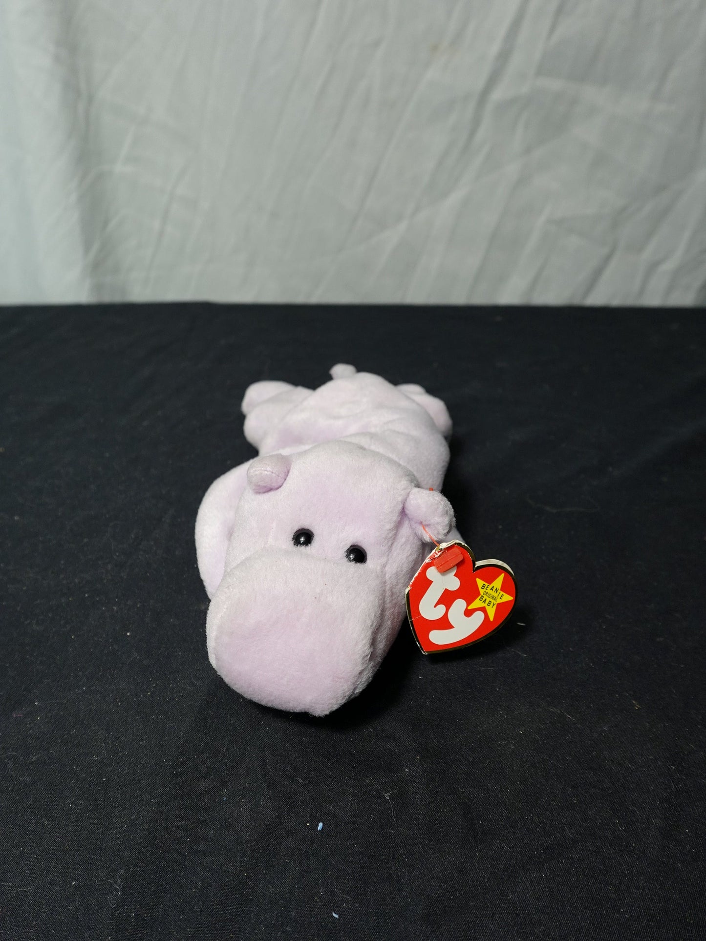 Ty Inc Happy the Hippo Beanie Babies Polyester Fiber Plush Toy
