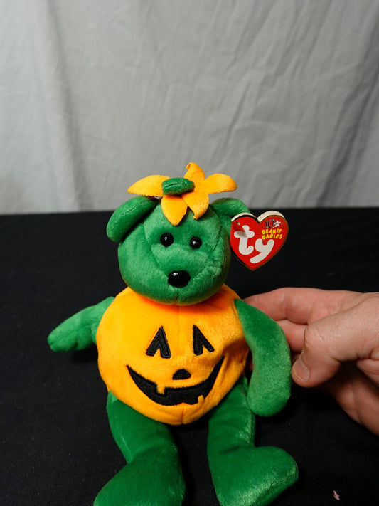 Ty Inc Beanie Babies Tricky Pumpkin Plush Toy