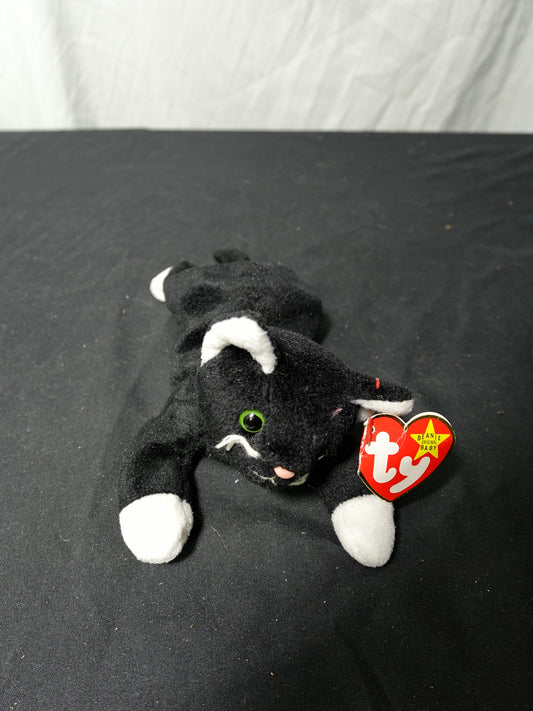 Vintage Ty Beanie Baby ZIP the Black Cat (Canada Tags) 8 Inch MWMTs