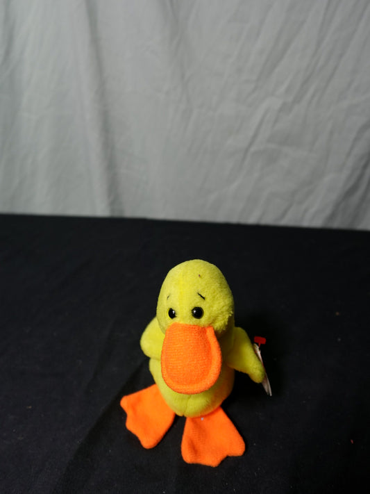 Ty Beanie Babies Quackers Duck Plush Toy