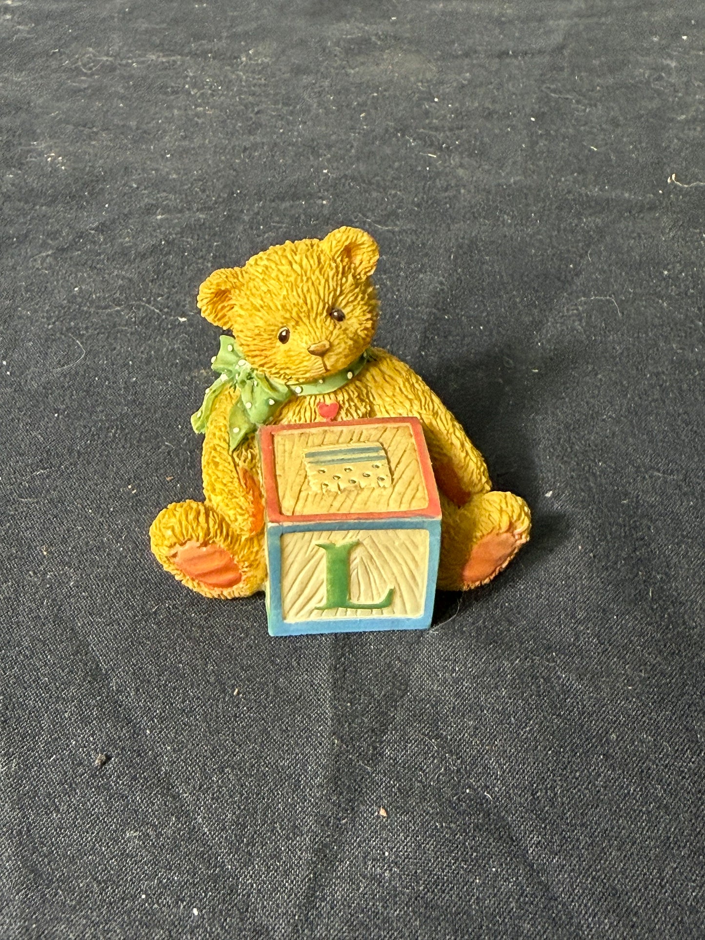 Enesco Corporation Priscilla Hillman Resin Figurine Bear with Block