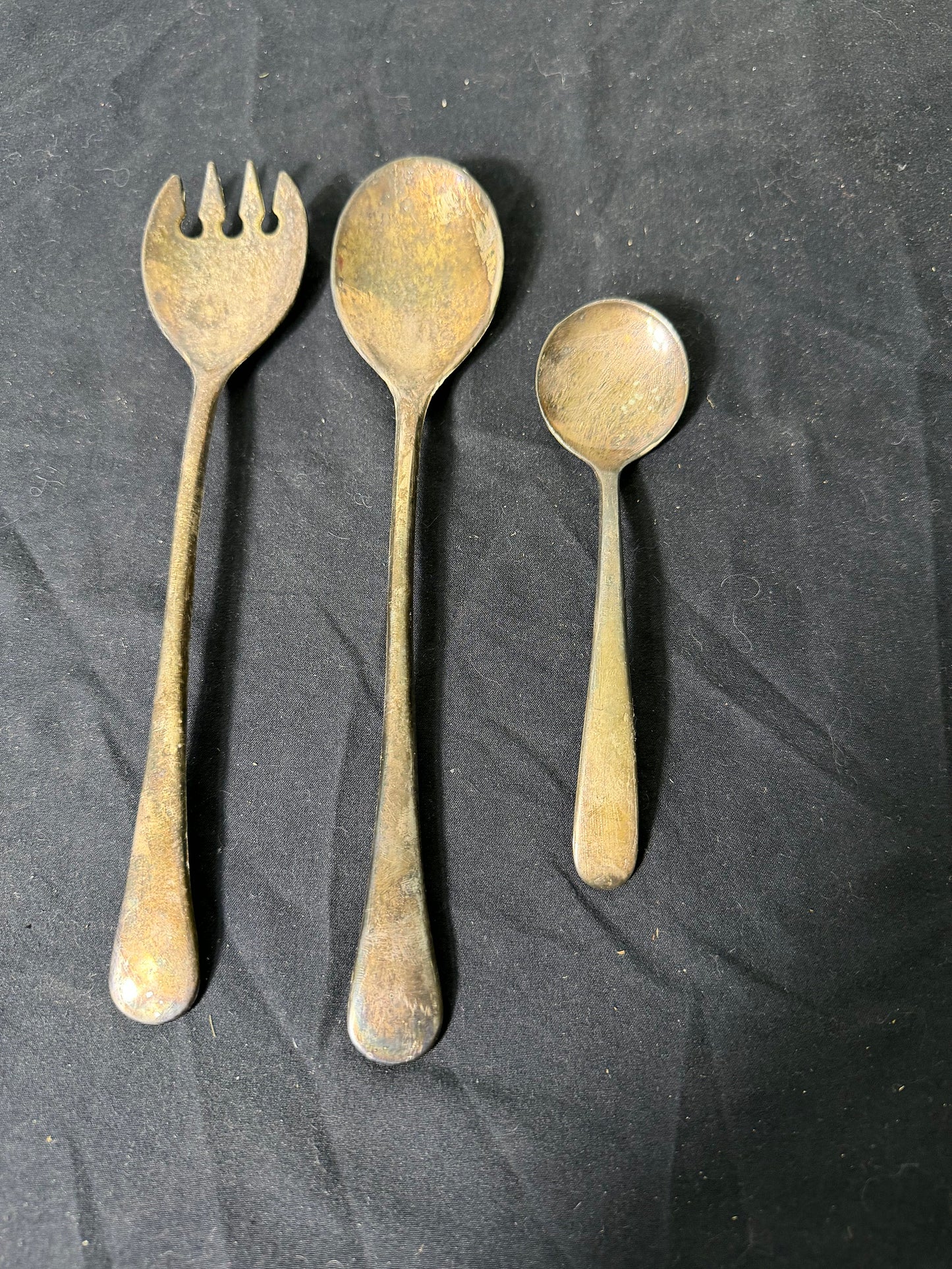 Silverplate Serving Utensils Set of 3 Italy