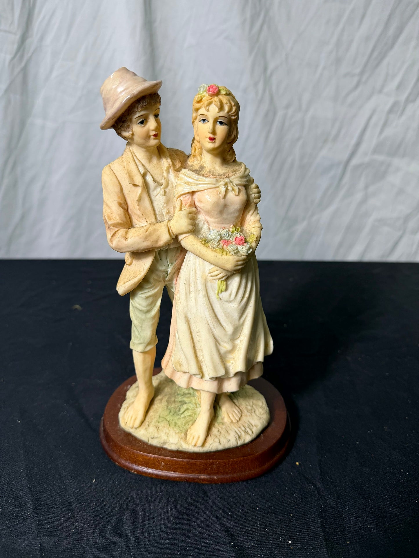 Vintage Satsuma Ceramic Couple Figurine