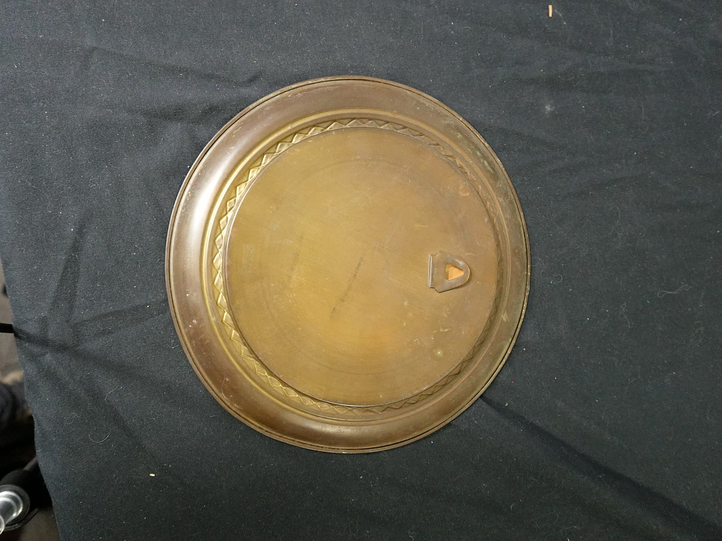 Vintage Solid Brass Wall Hanging Plate Foil Art Made in England