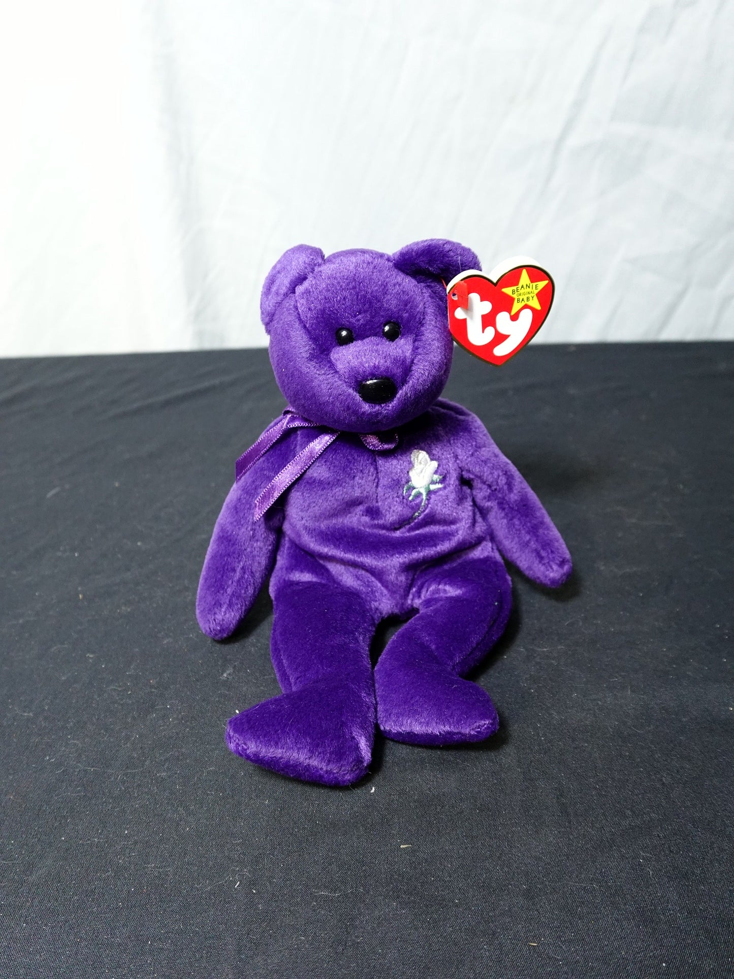 TY INC Beanie Babies Princess Bear Plush Toy 1997