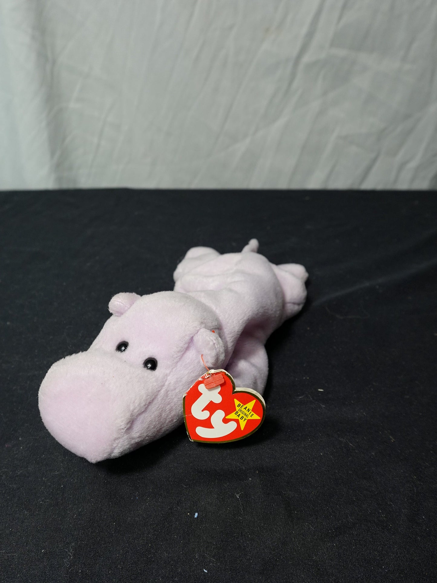 Ty Inc Happy the Hippo Beanie Babies Polyester Fiber Plush Toy