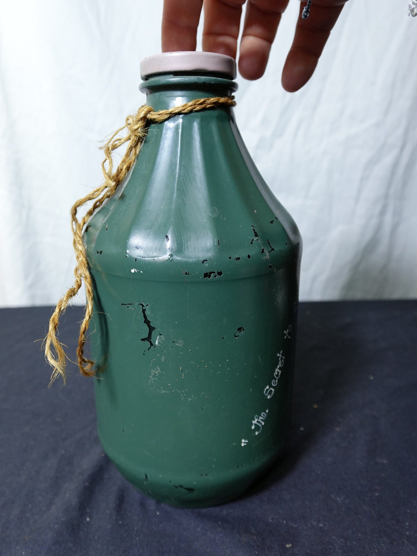 Green Cow Milk Jug Decorative Container by Cathy Batchelor 1996
