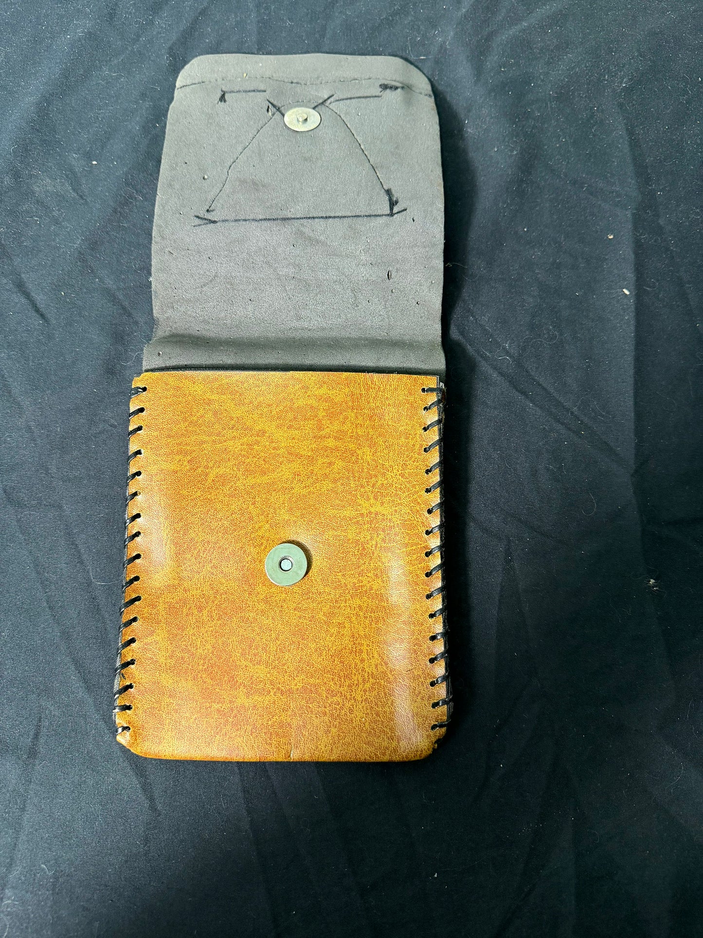 Leather Wallet with Fish Design