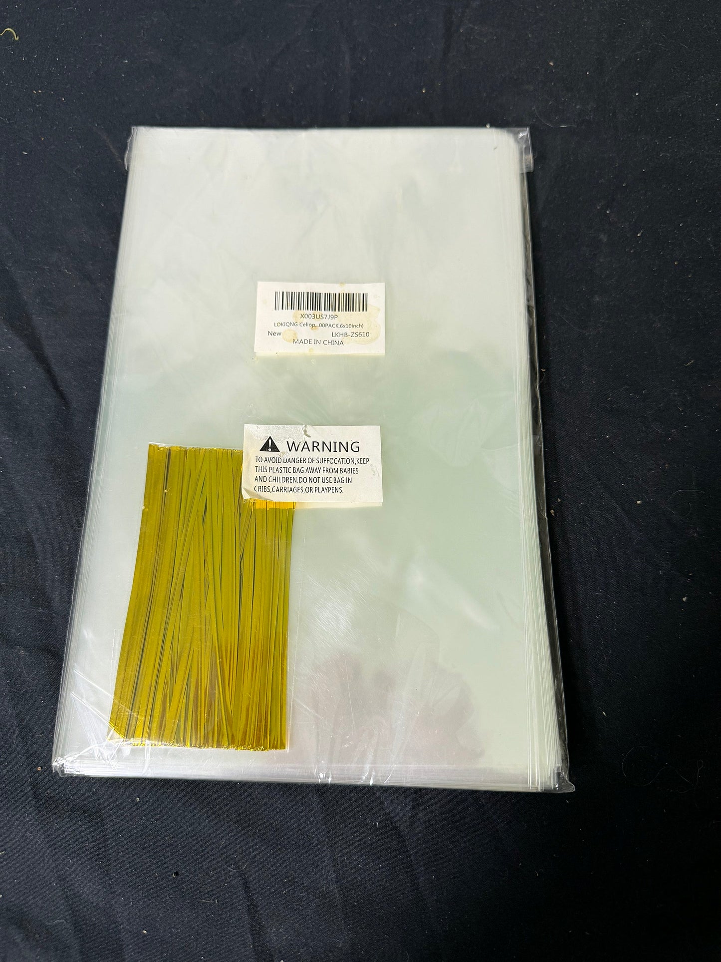LOKIQNG Cellophane Bags 6x10 inch 100 Pack