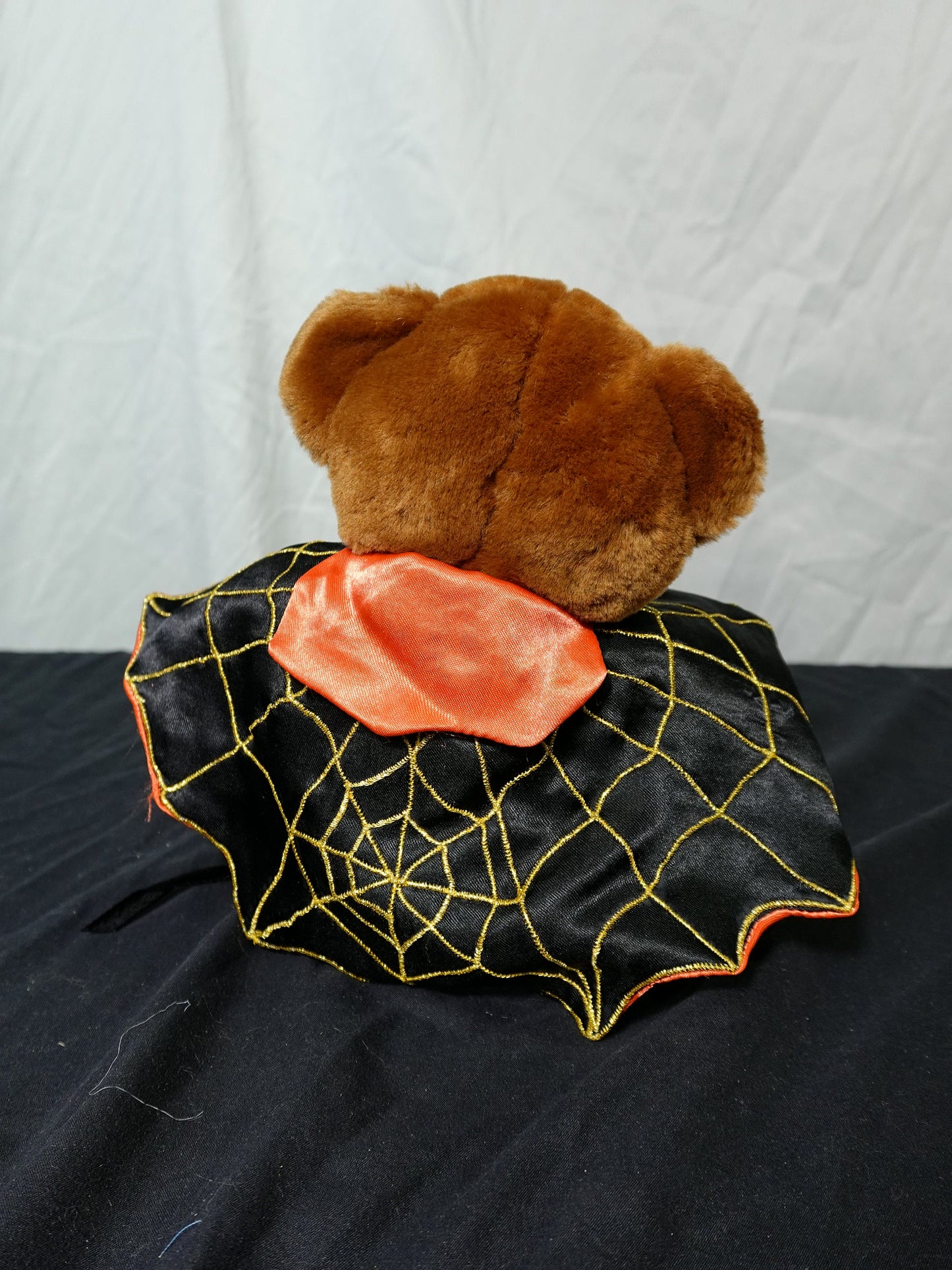 Godiva Halloween Bear Plush Spider Web Mask Cape 8 Inch