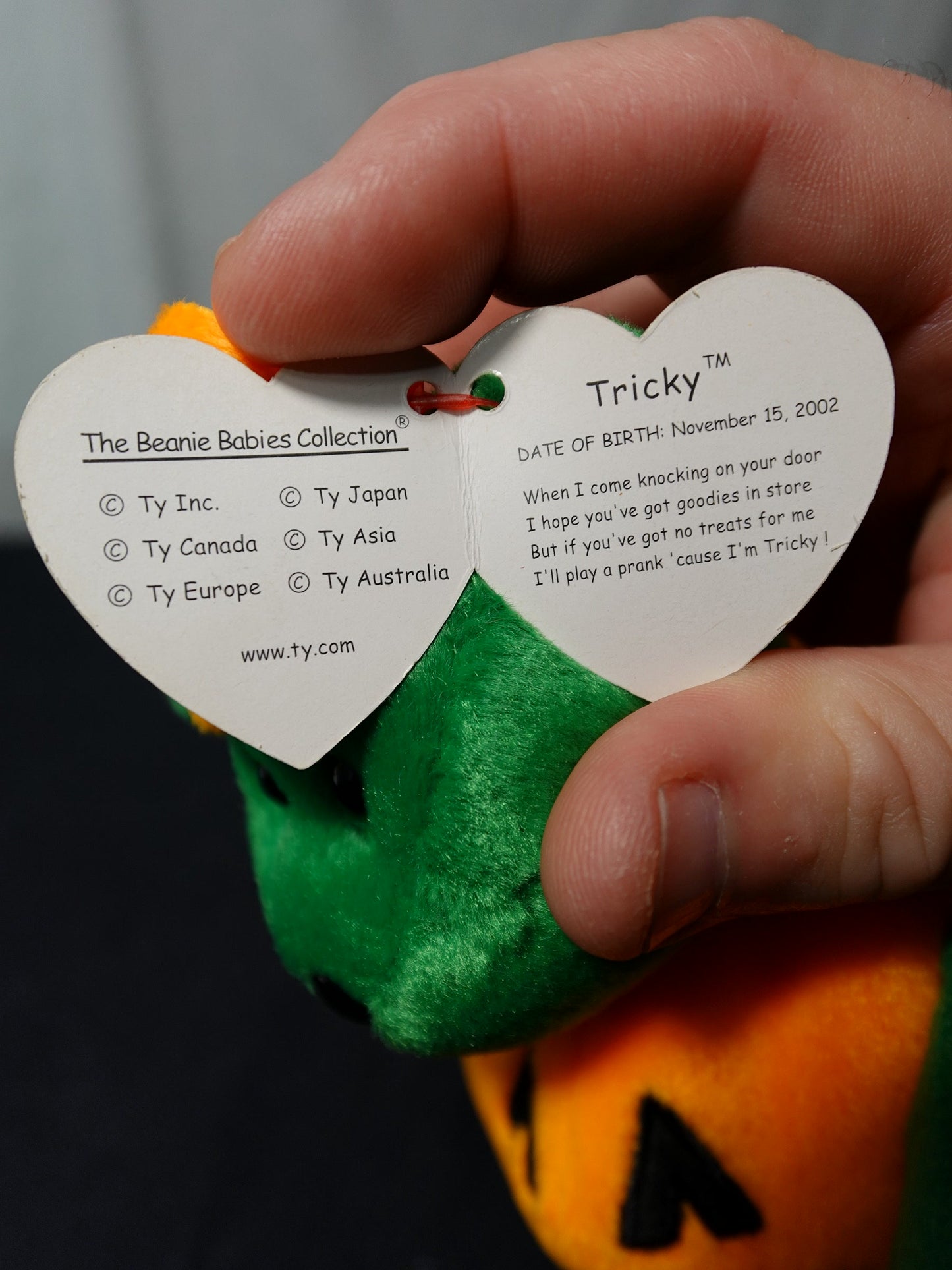 Ty Inc Beanie Babies Tricky Pumpkin Plush Toy