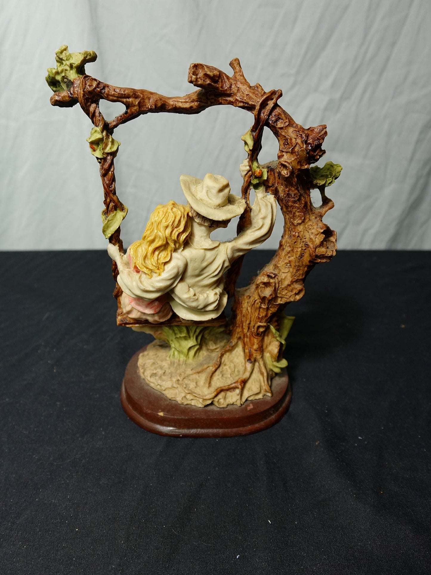 Vintage Romantic Couple on the Tree Swing Figurine by SATIS-5 S