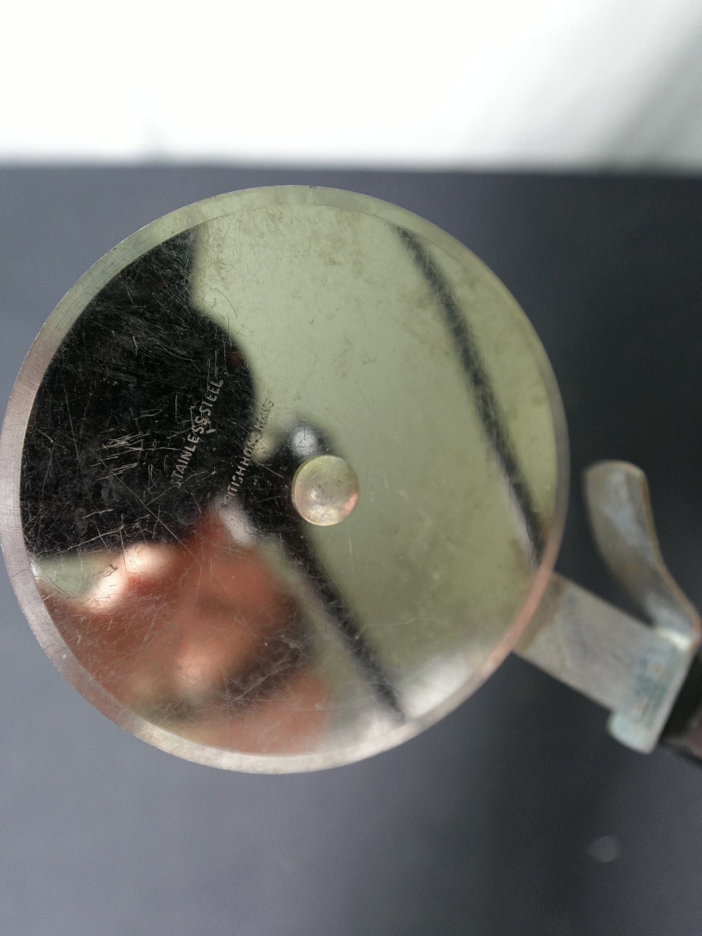 Stainless Steel Pizza Cutter with Black Handle