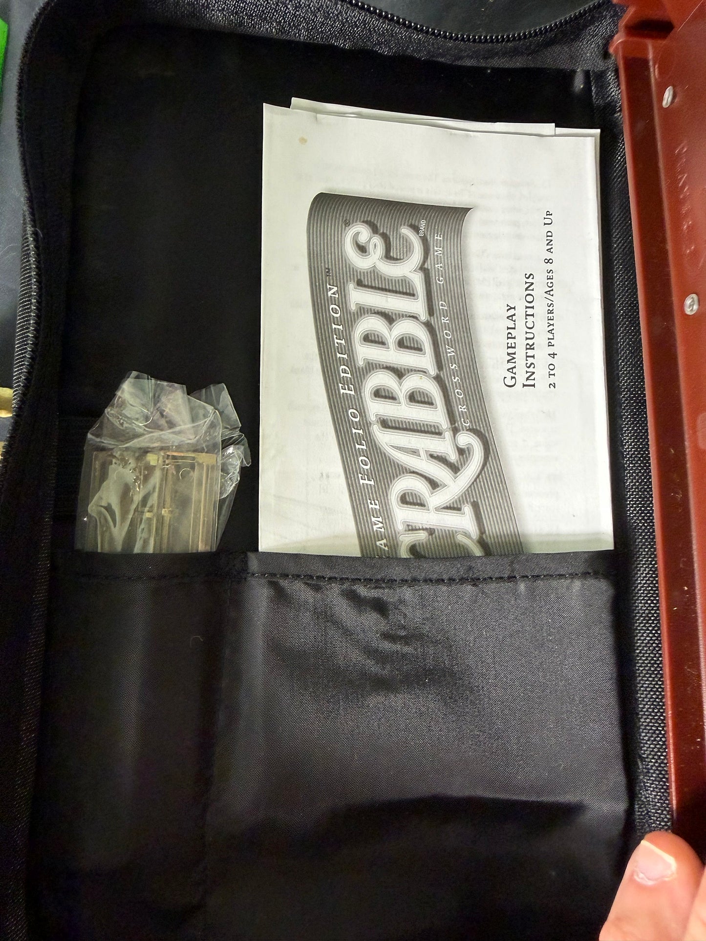 Hasbro Scrabble Folio Edition Travel Game with Zipper Case