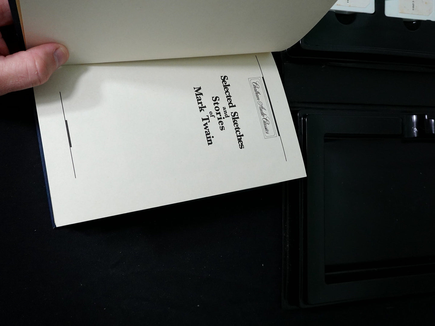 Vintage Mark Twain Selected Sketches and Stories of Mark Twain Illustrated Book with 3 Cassettes by Chatham Audio