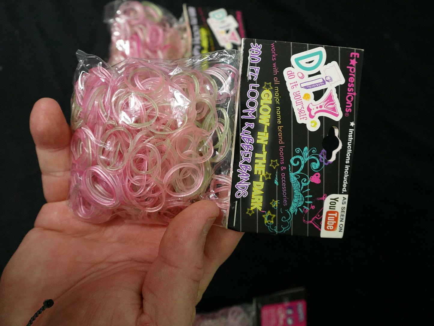 Expressions DIY Glow in the Dark Loom Rubber Bands 300 Count