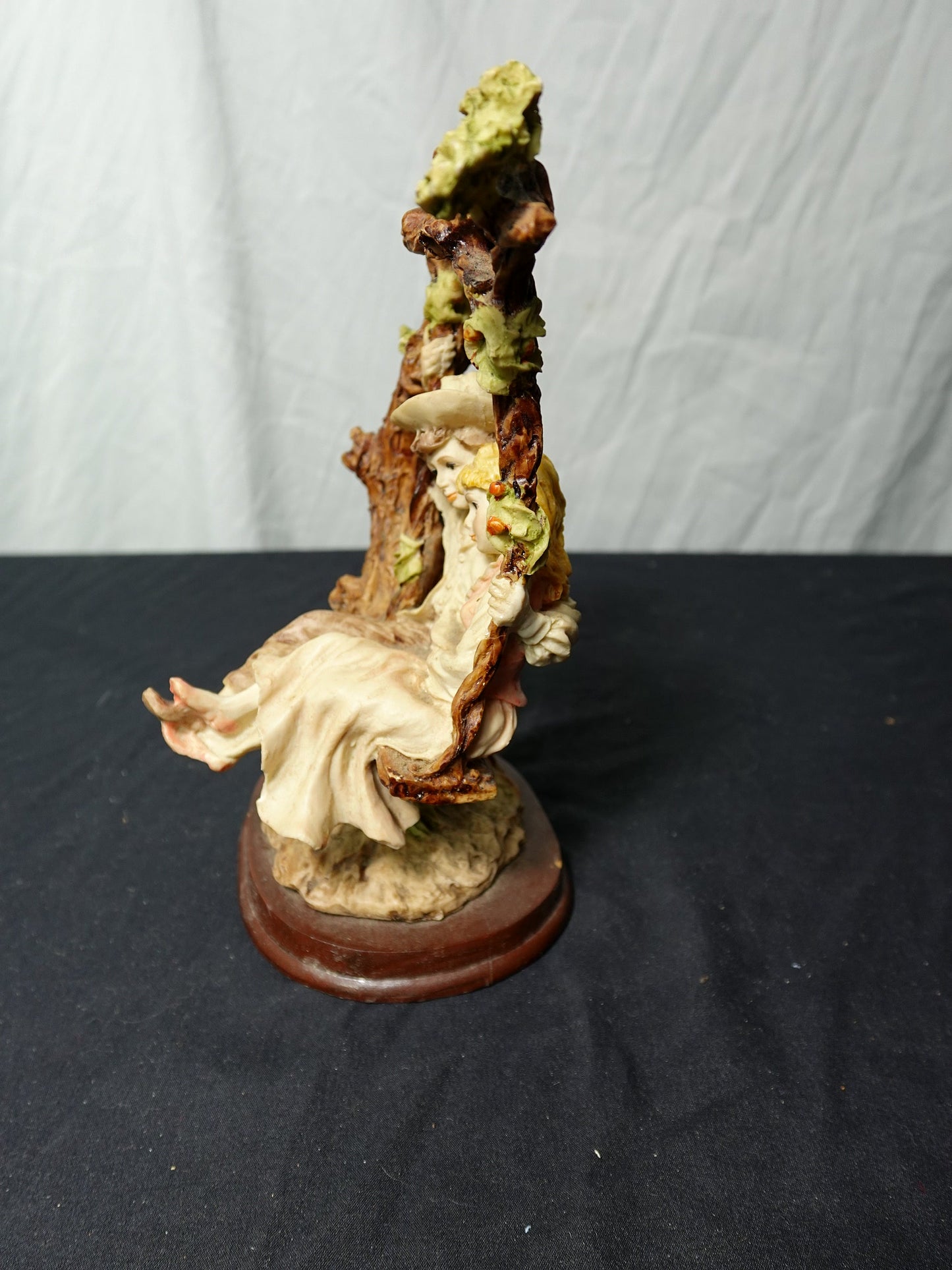 Vintage Romantic Couple on the Tree Swing Figurine by SATIS-5 S