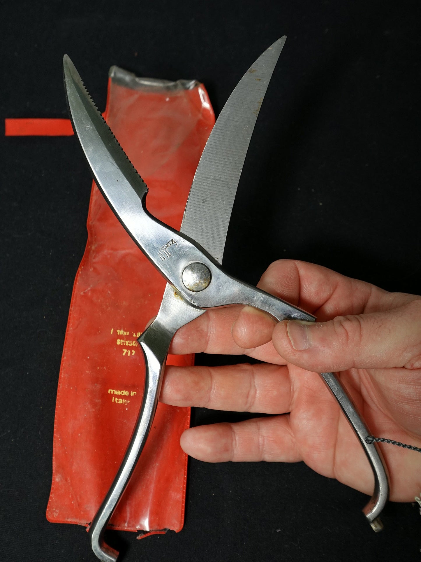 Zyliss Stainless Steel Kitchen Shears with Red Sheath
