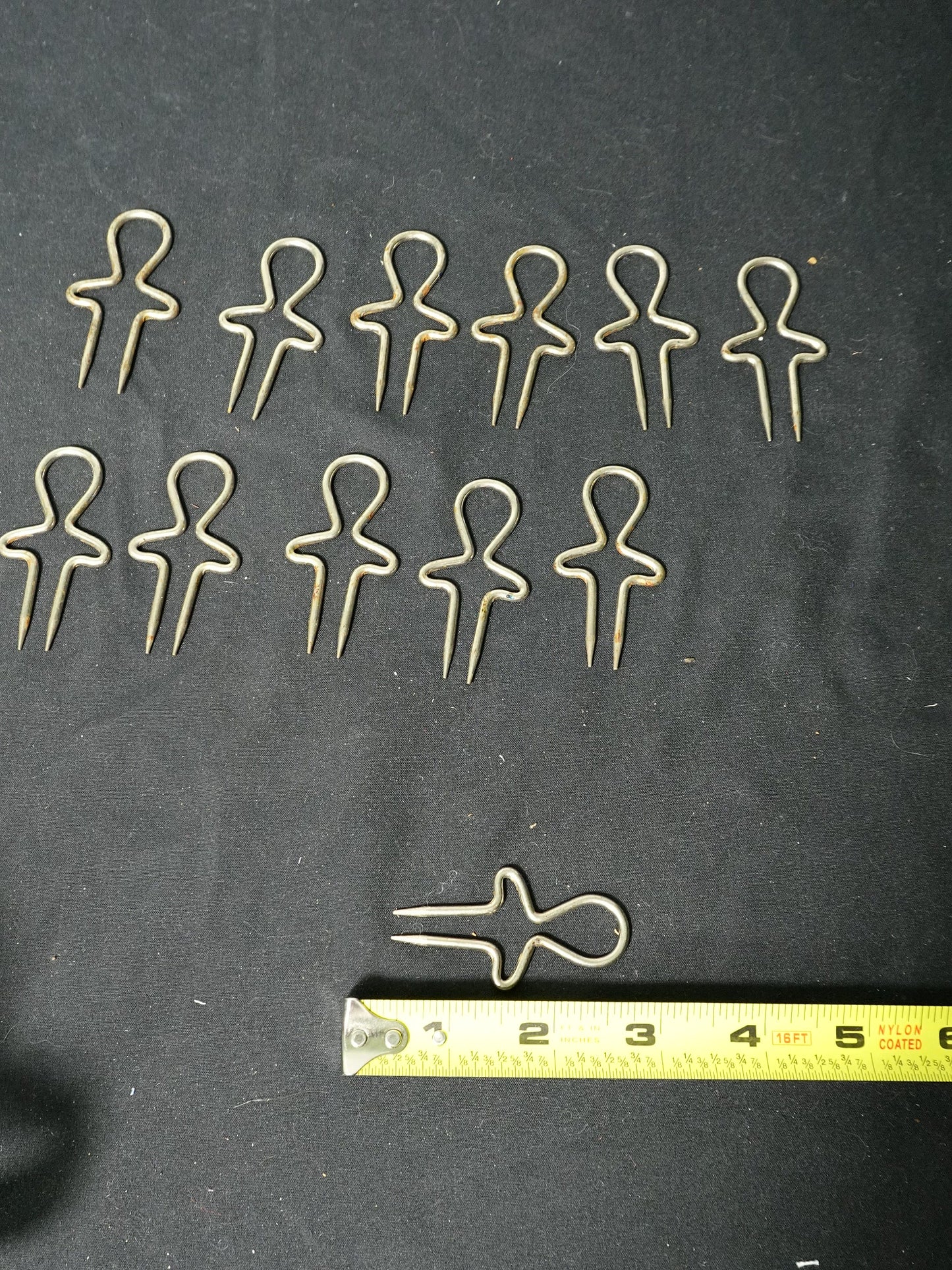 Set of 12 Vintage Metal Wavy Hairpin Clips