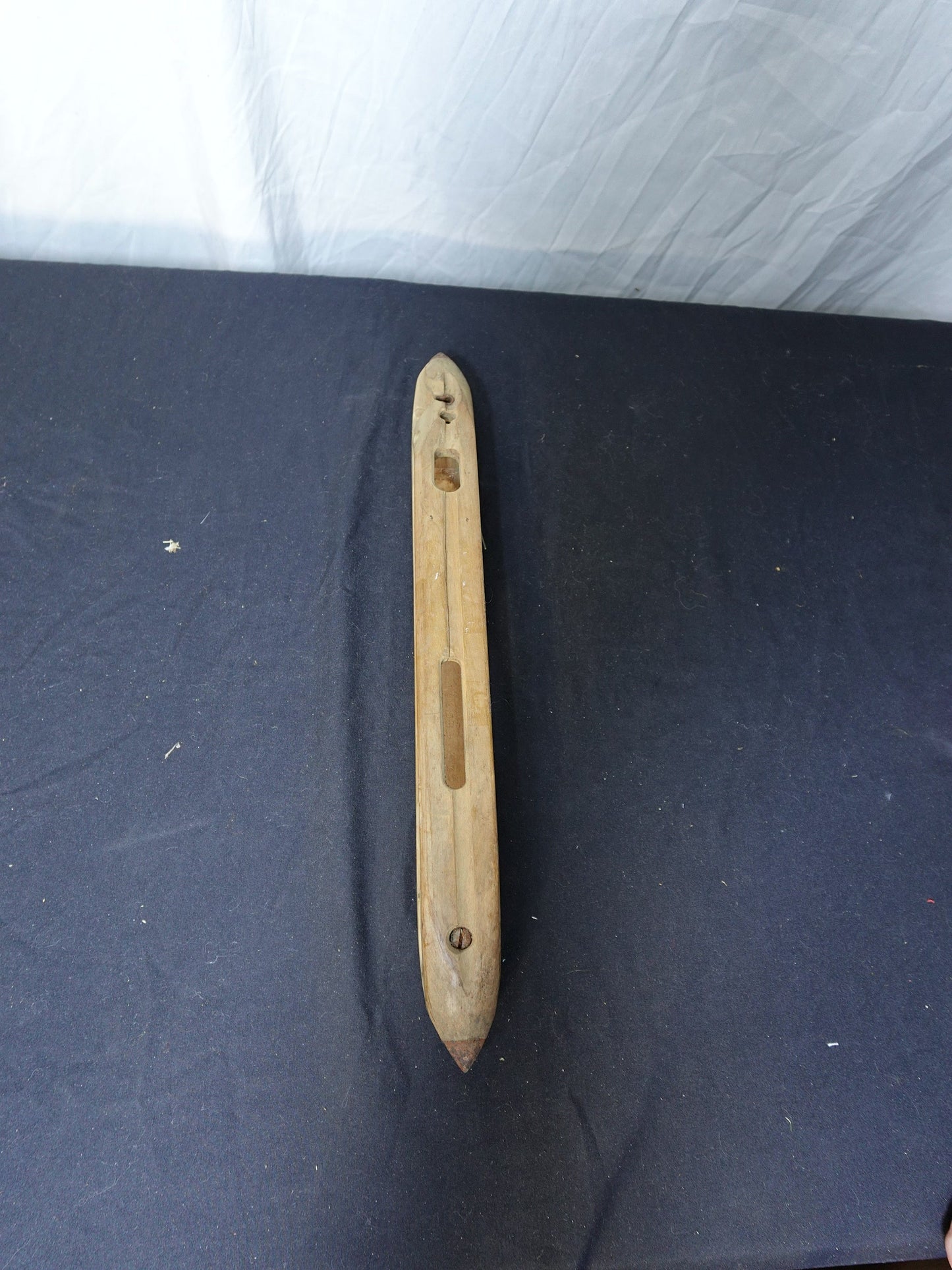 Wooden Loom Shuttle with Thread