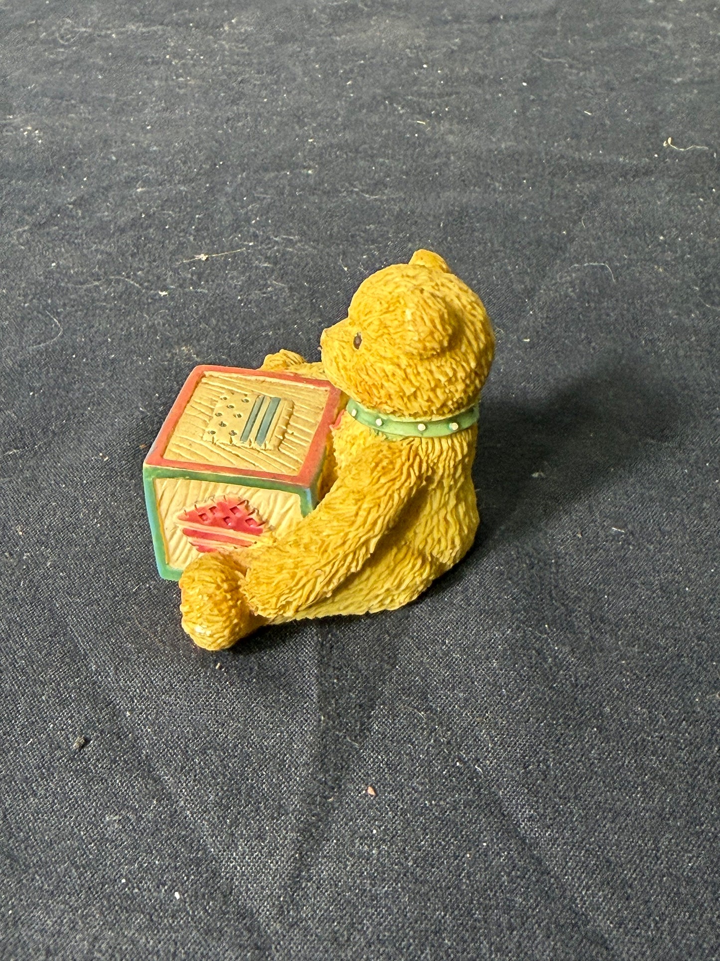 Enesco Corporation Priscilla Hillman Resin Figurine Bear with Block