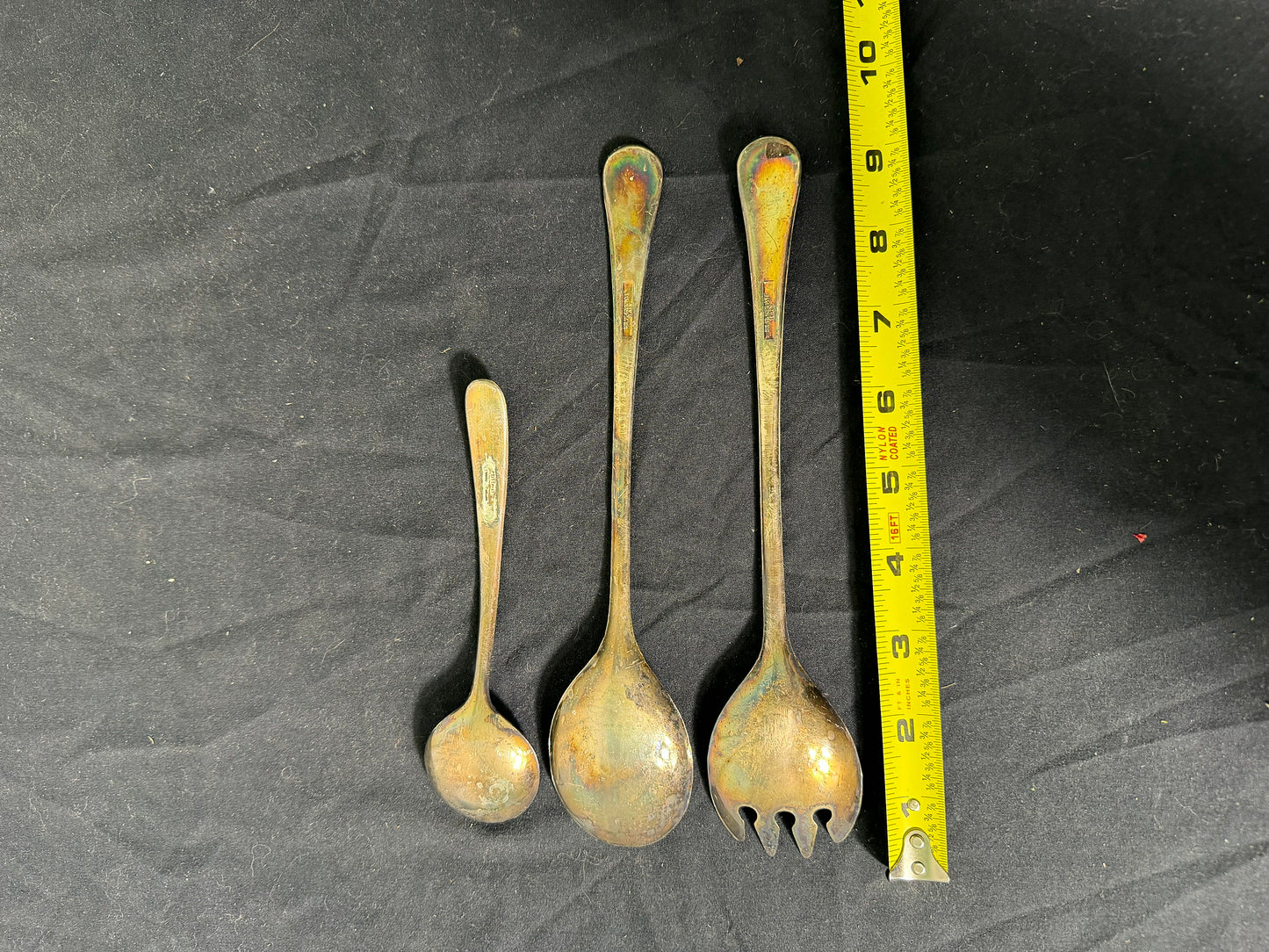 Silverplate Serving Utensils Set of 3 Italy