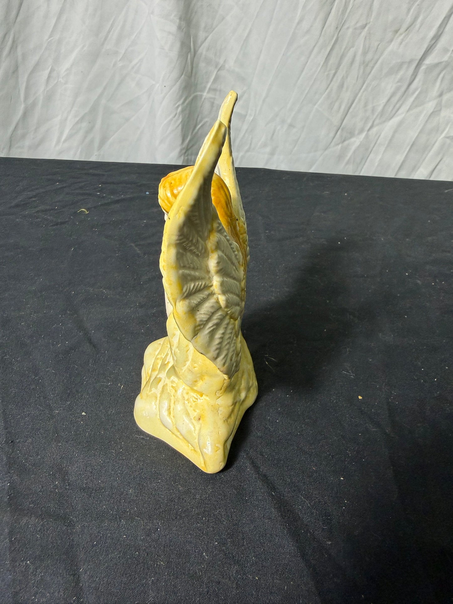 Ceramic Angel Figurine Yellow White Decorative