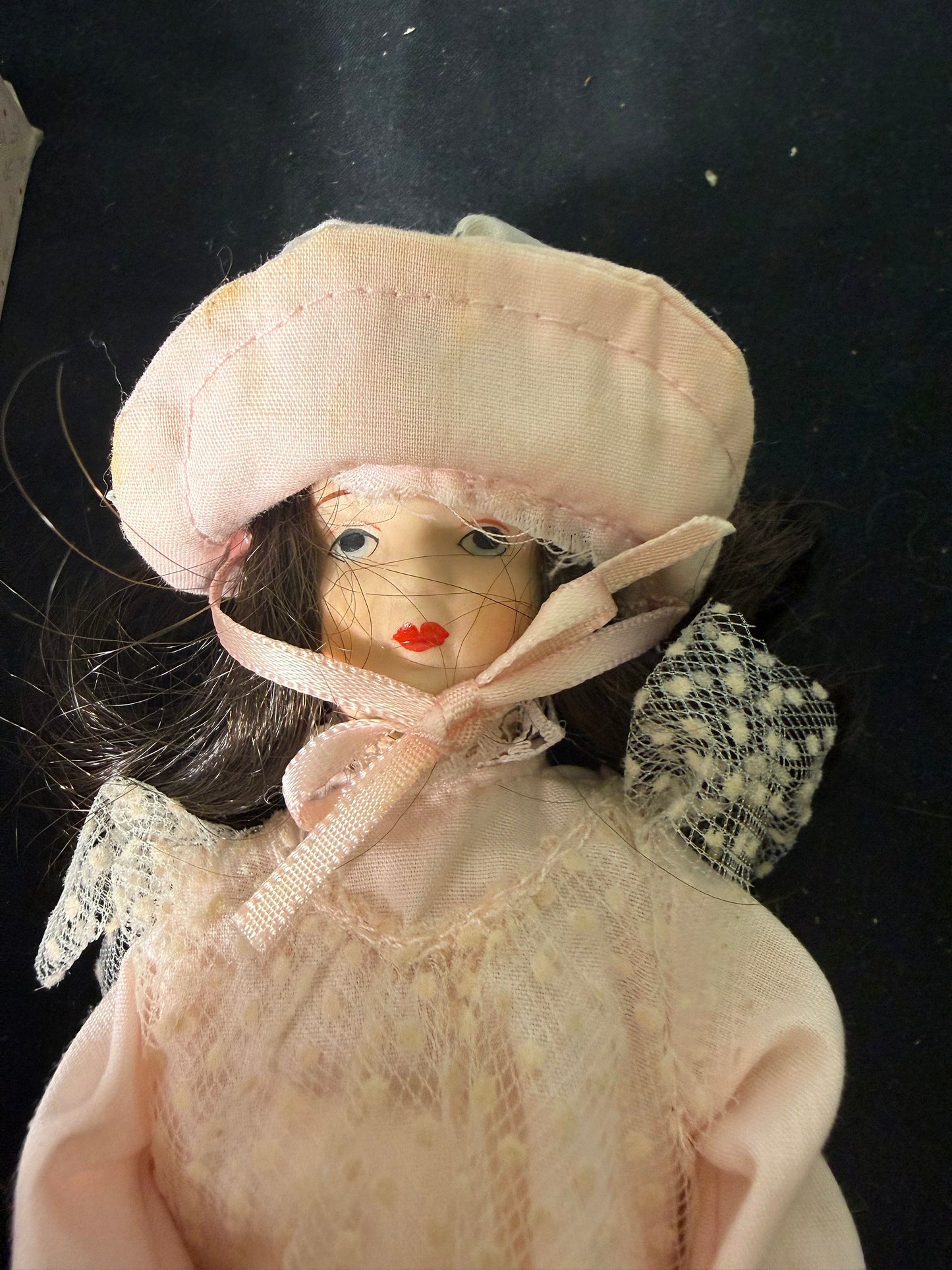 Rose Bonnet Country Collectibles Porcelain Doll