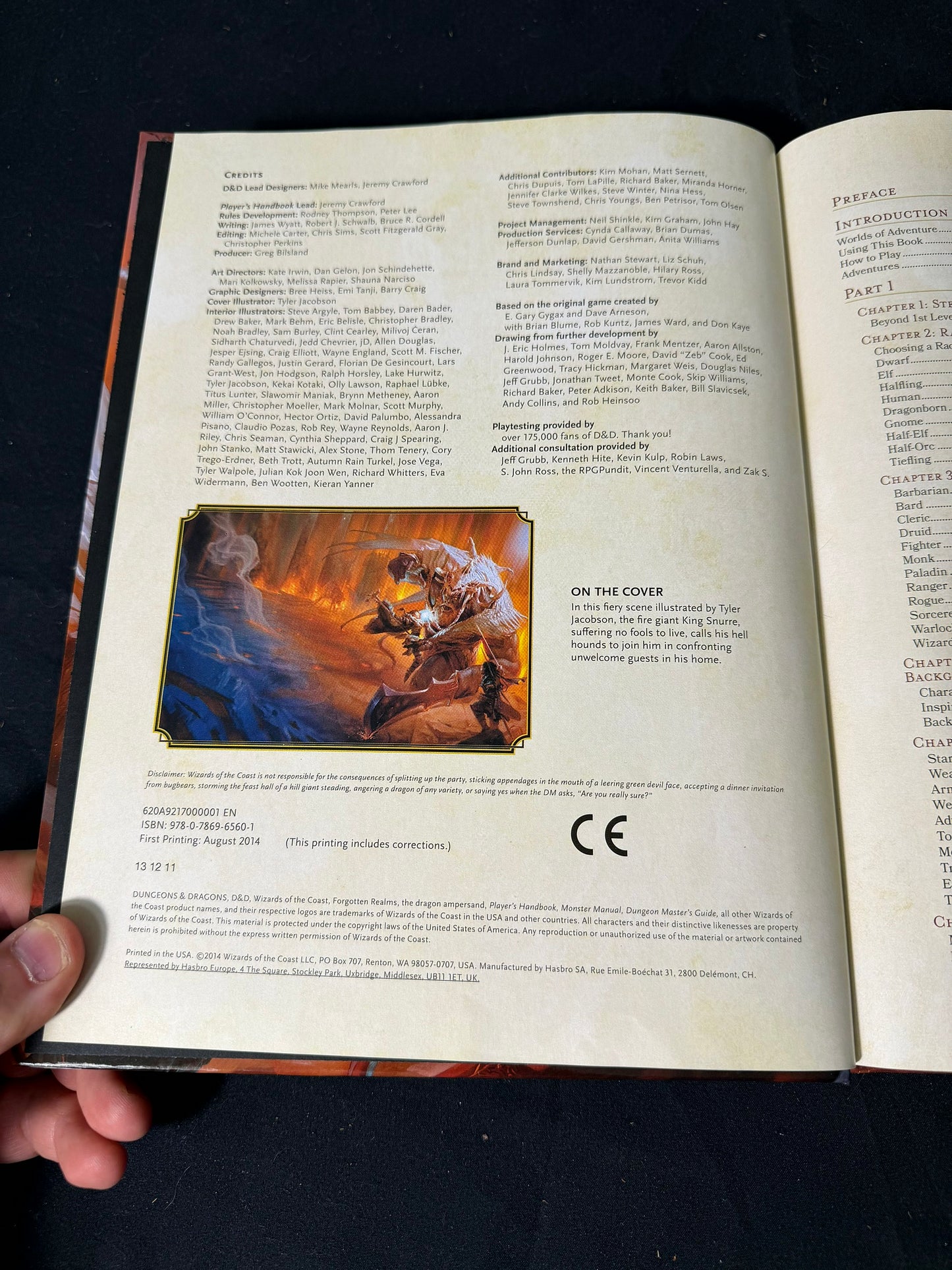 Wizards of the Coast Player's Handbook 5th Edition First Printing Book