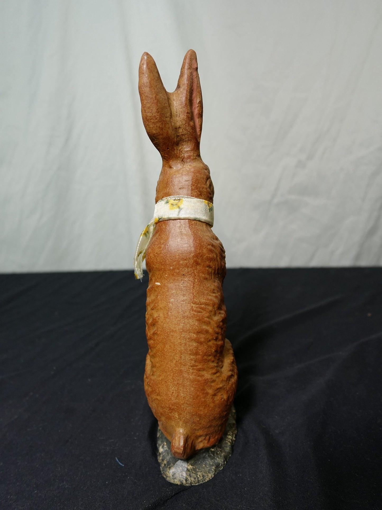 Ceramic Rabbit Figurine Holding Carrot Easter Decor
