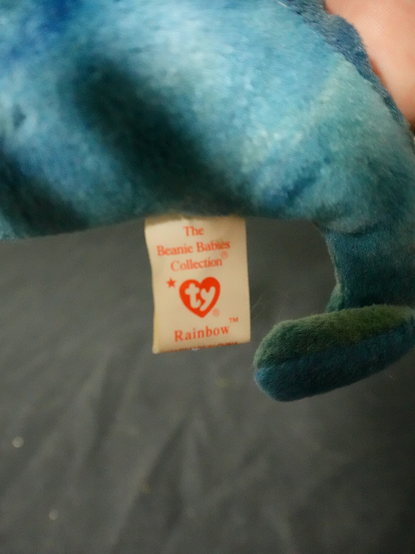 TY INC Beanie Babies Rainbow Chameleon Plush Toy