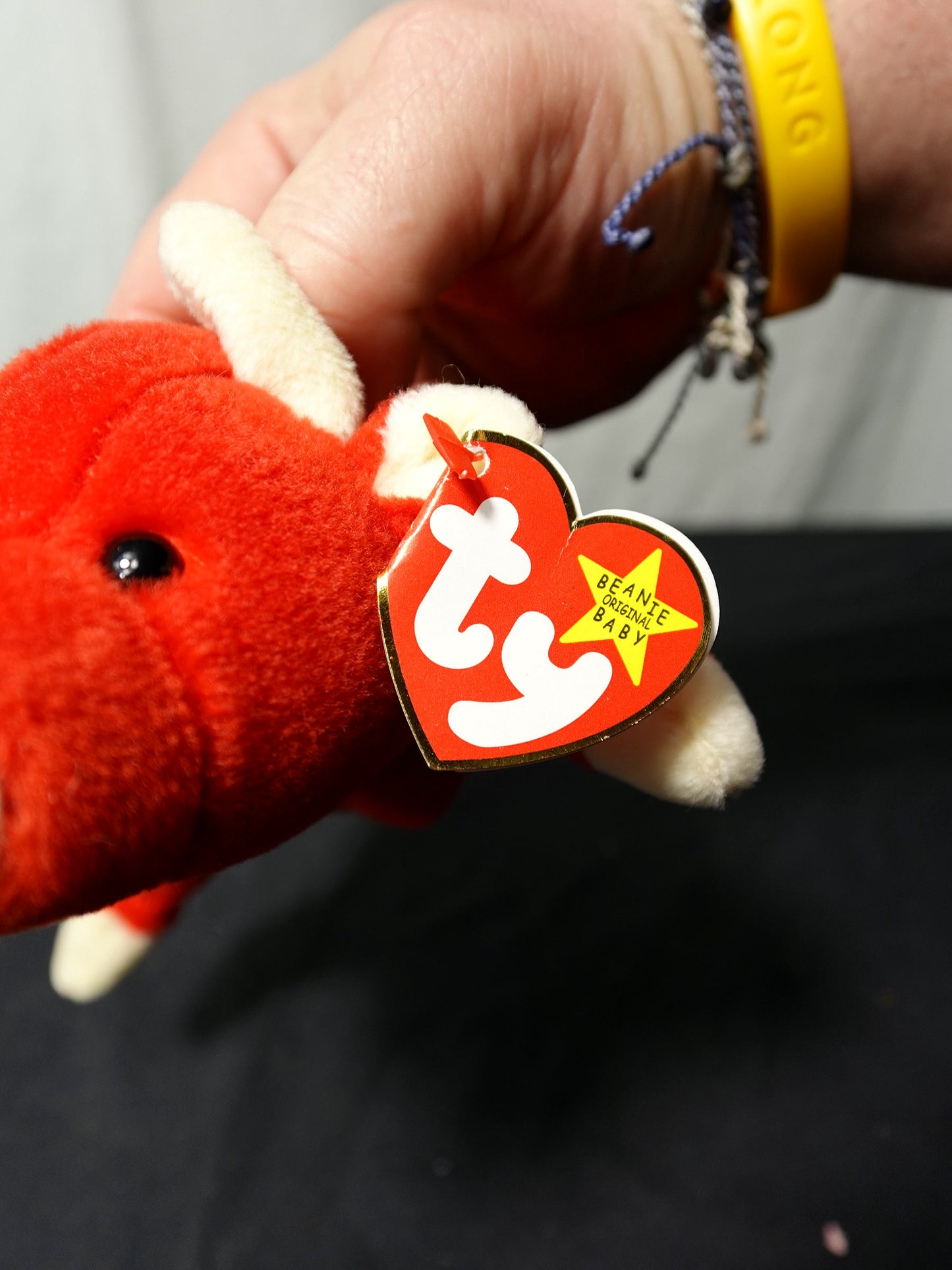 Ty Beanie Baby Snort Red Bull Plush Toy