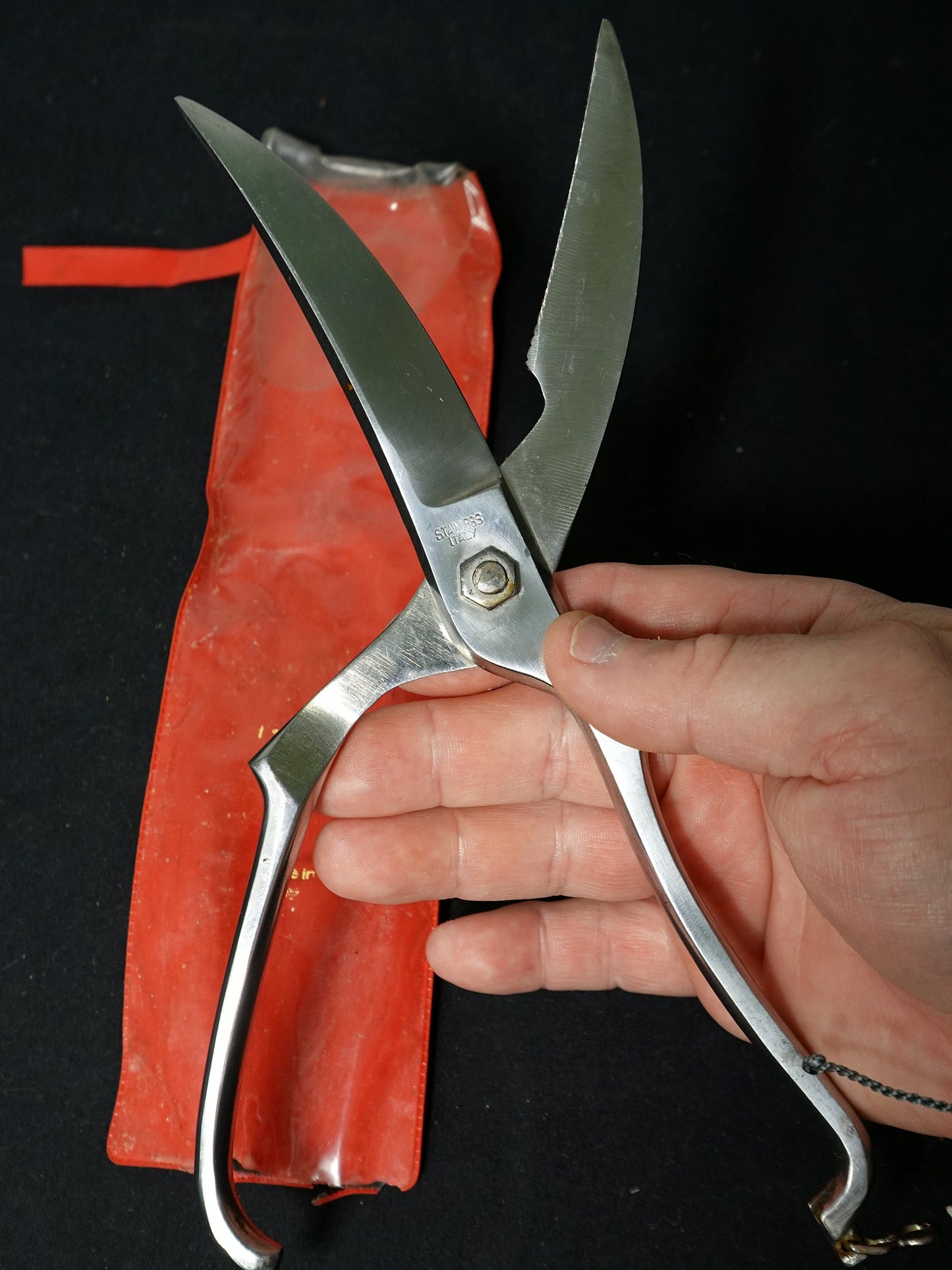 Zyliss Stainless Steel Kitchen Shears with Red Sheath