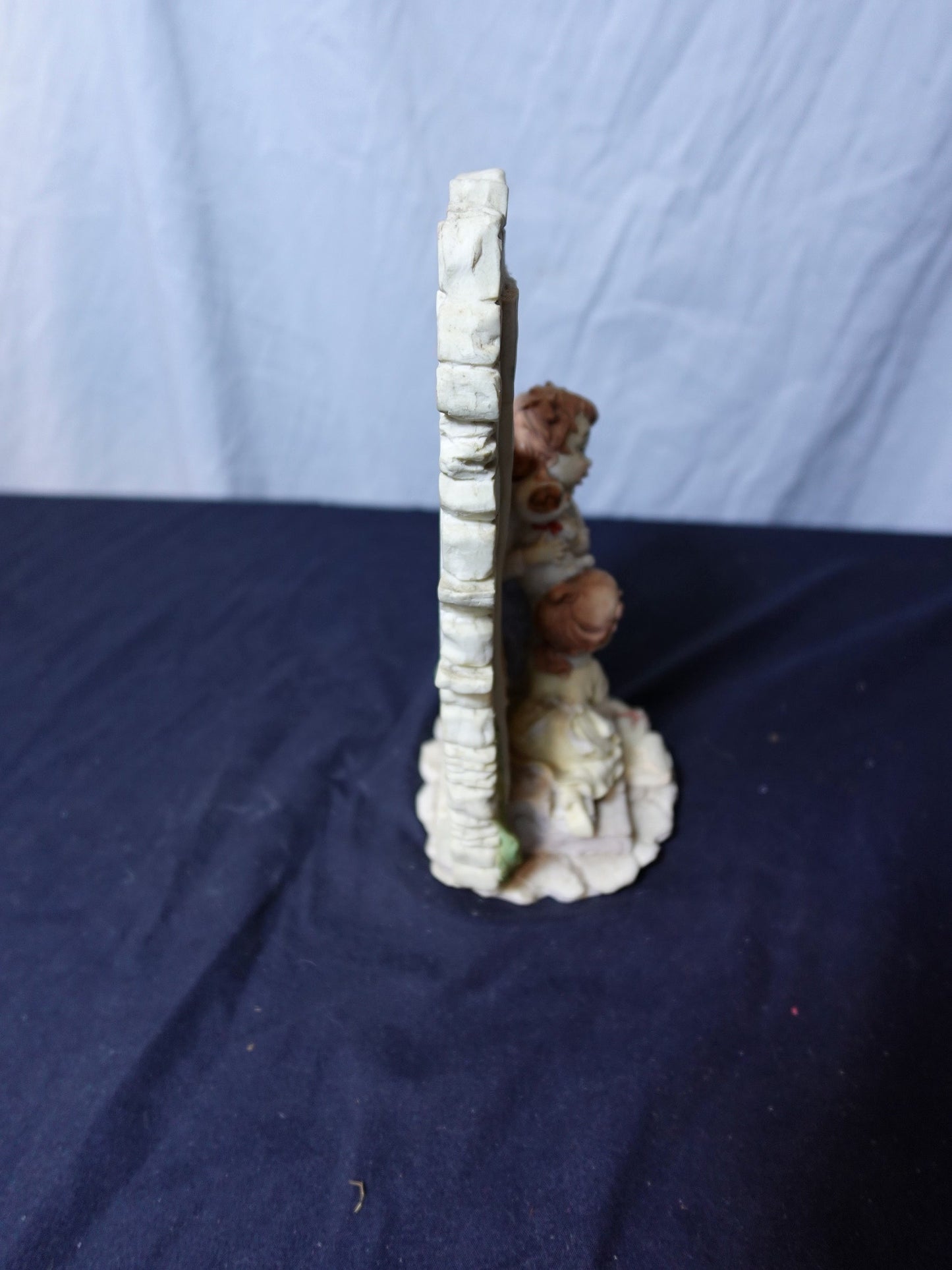 Children Figurine with Cat and Dog - Ceramic
